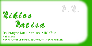 miklos matisa business card